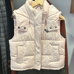 Roxy Women's Pale Pink Quilted Puffer Vest